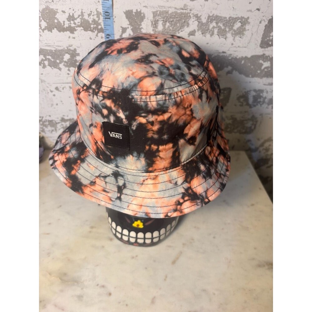 NWOT Vans Undertone II Bucket Hat Wash Dye Tie Dye Black Orange Size S M